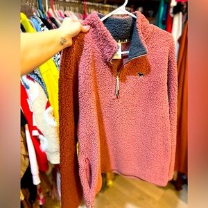 PINK, Sherpa pullover, size large